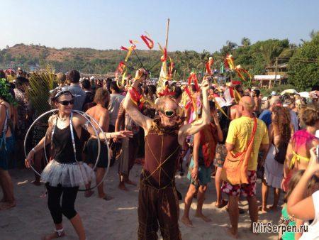 Карнавал фриков 2015 год, пляж Арамболь, Северный Гоа, Индия