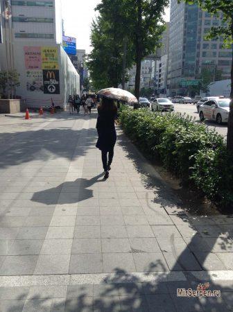 Правильное обращение с зонтиком в Южной Корее Правильное обращение с зонтиком в Южной Корее