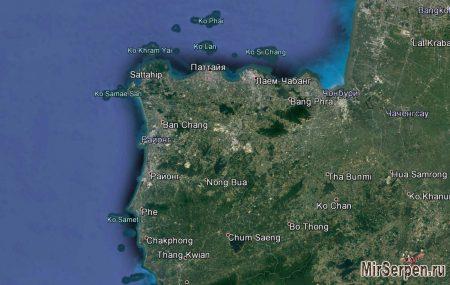 Карта Паттайи и ближайших островов Карта Паттайи и ближайших островов