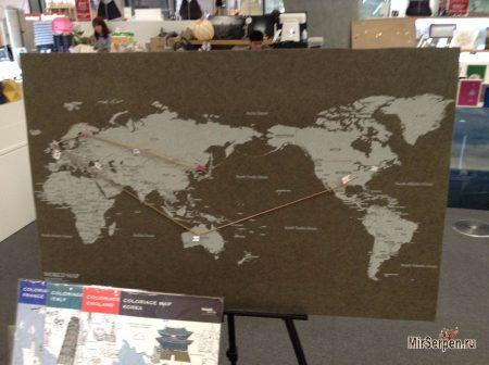 Карта ваших путешествий из Сеула